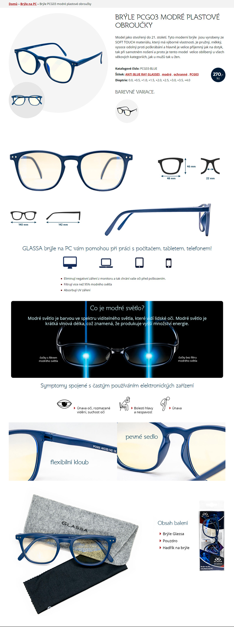 Detail Bryle na PC Glassa