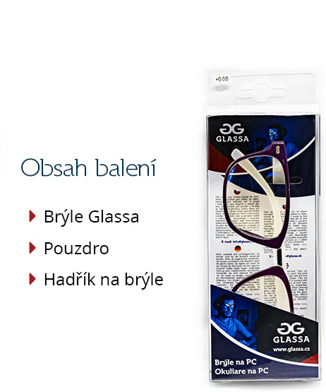 Brýle GLASSA typ PCG01-PURPLE-CLEAR-WHITE