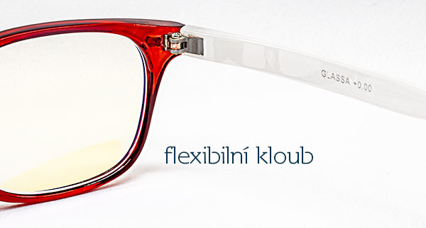Brýle GLASSA typ PCG01-RED-CLEAR-WHITE