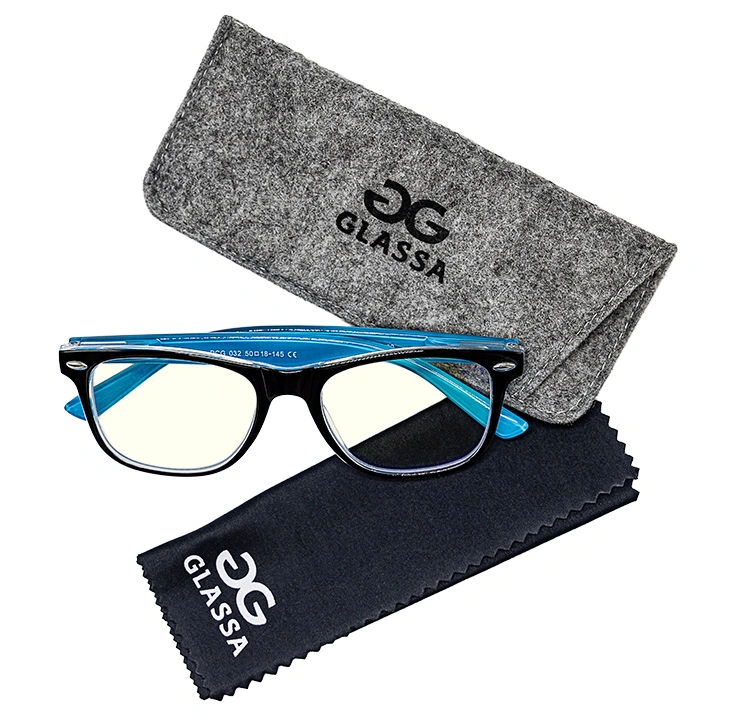 Brýle GLASSA na počítač typ PCG032 modro čiré plastové obroučky