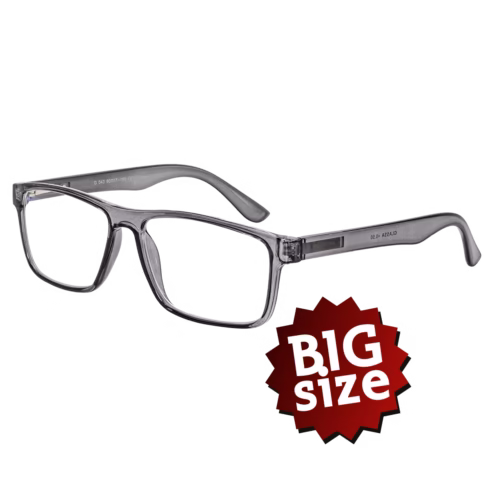 Brýle G043 černé plastové obroučky - Diskrétní elegance a BIG SIZE komfort