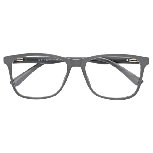 Brýle G044 šedé plastové obroučky - Nadčasová černá a BIG SIZE komfort