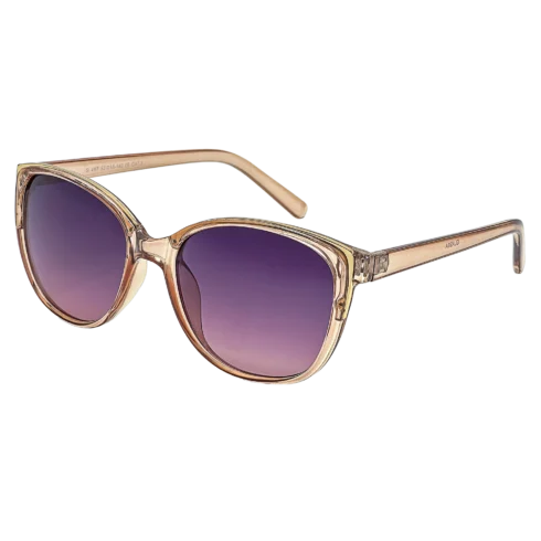 Sluneční brýle G487 růžovo béžové s fialovými skly